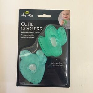 NEW Itzy Ritzy Cutie Coolers Water filled Teether Set Cactus Shaped Soothes Gums